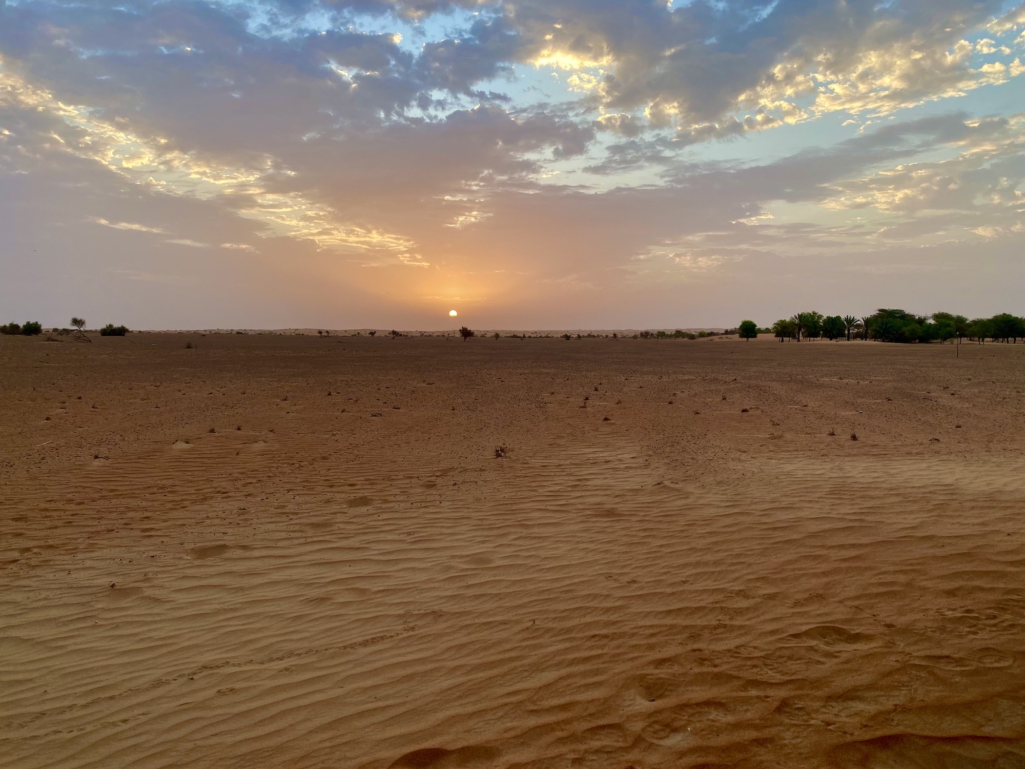 Sunrise over Dubai desert