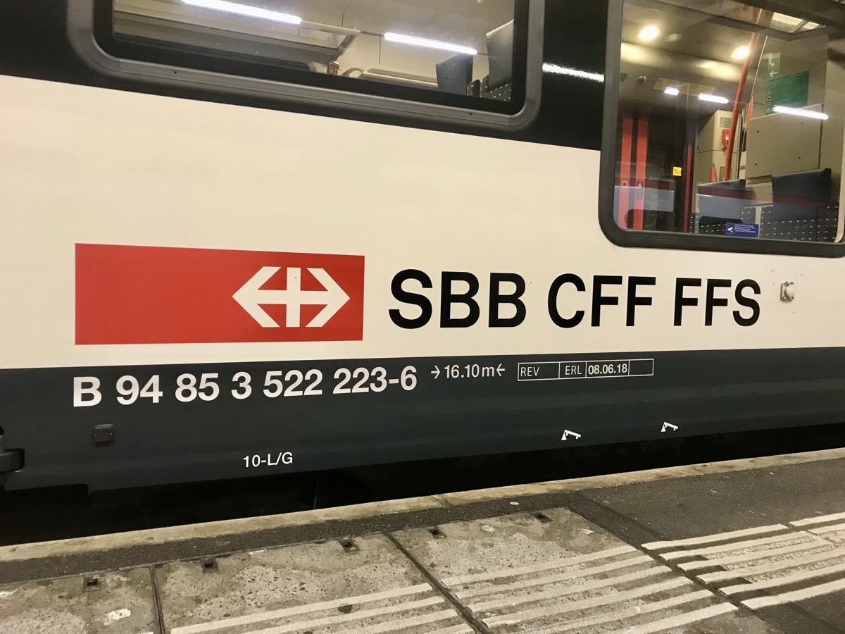 Swiss SBB train car