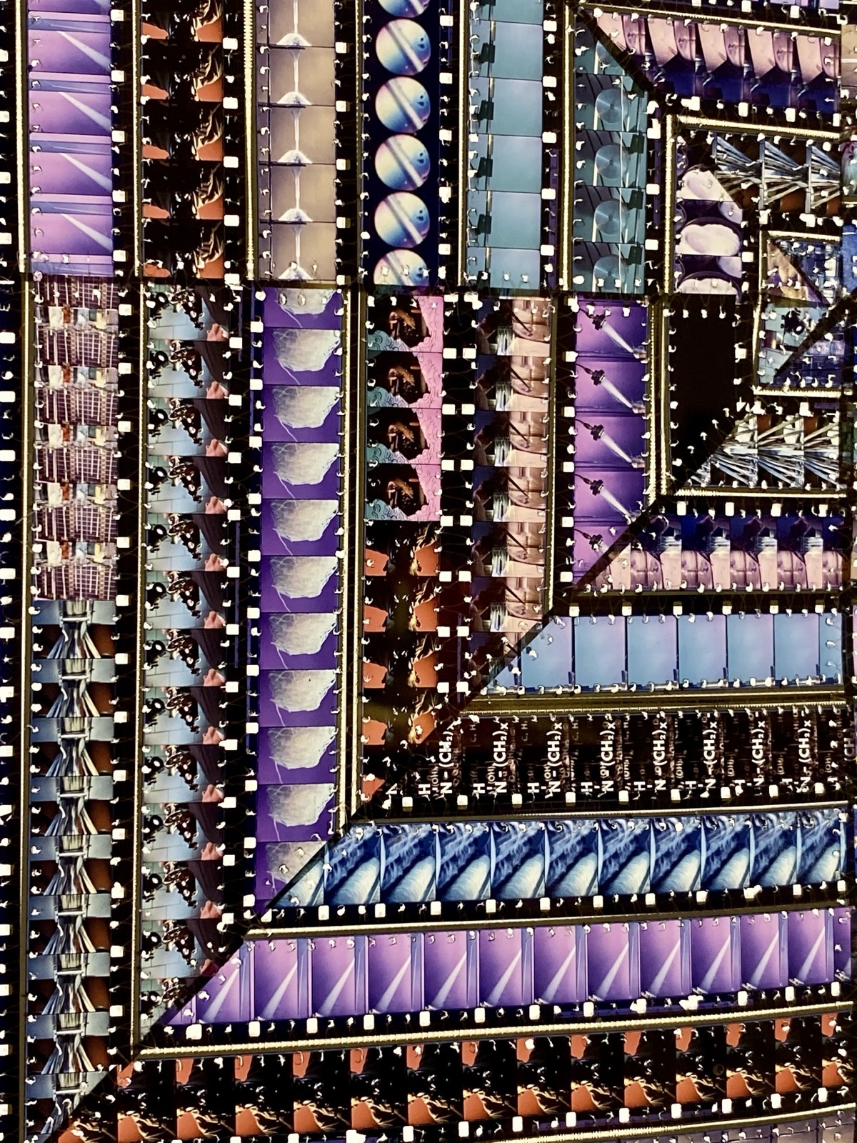 Mosaic of film negatives